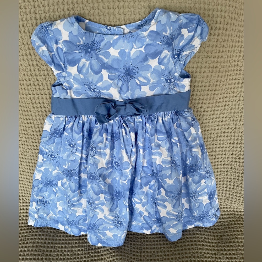 Gymboree blue and white floral dress